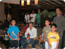 Cricketers in HM Oriental Lounge, sector-26