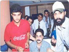 Saurav Ganguly the Indian Cricket Captain at Hot Millions Salad Bar